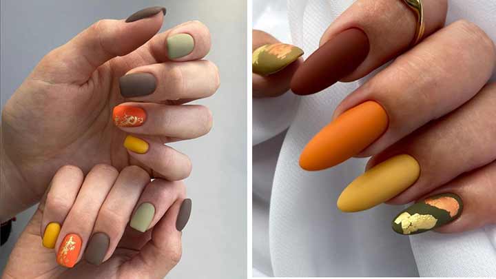 ناخن‌های مات با طرح رازآلود و جذاب