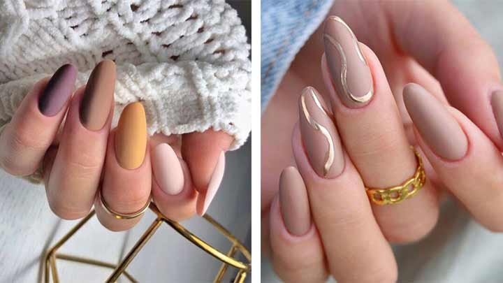 ناخن‌های مات پاییزی: گرم و دلنشین مثل برگ‌های پاییزی