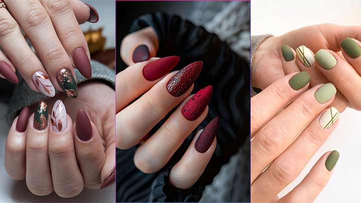 ایده‌های جدید برای ناخن‌های مات پاییزی