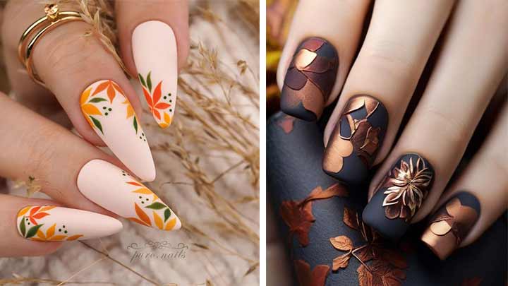 پاییز را به ناخن‌هایتان بیاورید: طرح‌های مات و جذاب