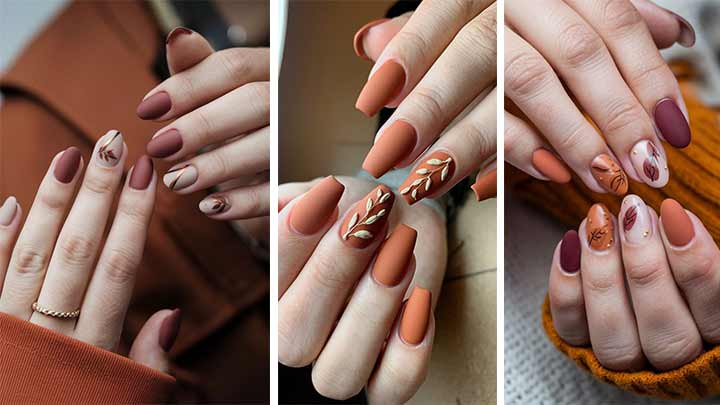 ناخن‌های مات پاییزی: ترکیبی بی‌نظیر از سادگی و زیبایی