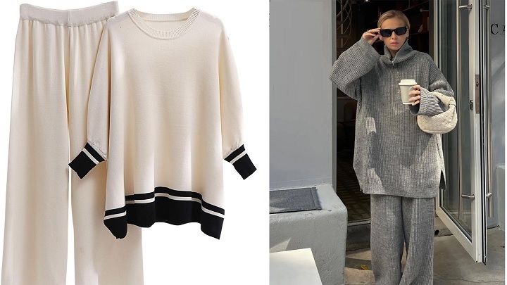 جدیدترین مدل‌های بلوز شلوار بافت ترند پاییز