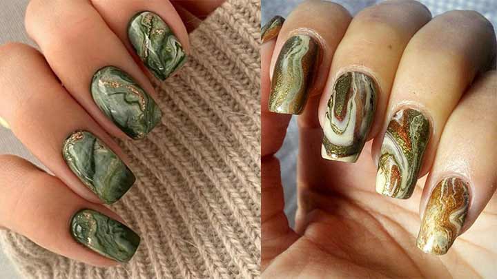 برگ‌های پاییزی و ابرهای خاکستری را روی ناخن‌هایت زنده کن