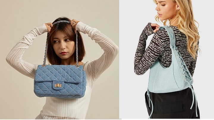 انواع مدل کیف دوشی جین آبی انواع مدل کیف دوشی جین آبی