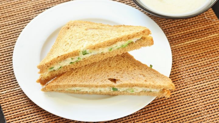 طرز تهیه ساندویچ مرغ با پیاز و جعفری