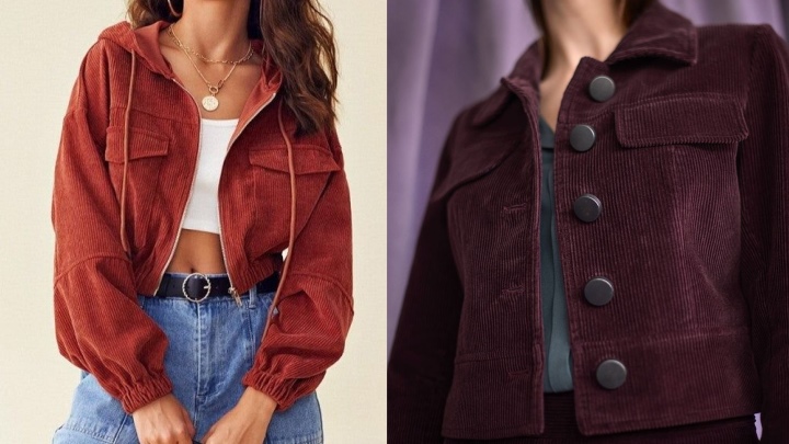 پاییز را با کت مخمل کبریتی زیباتر کن