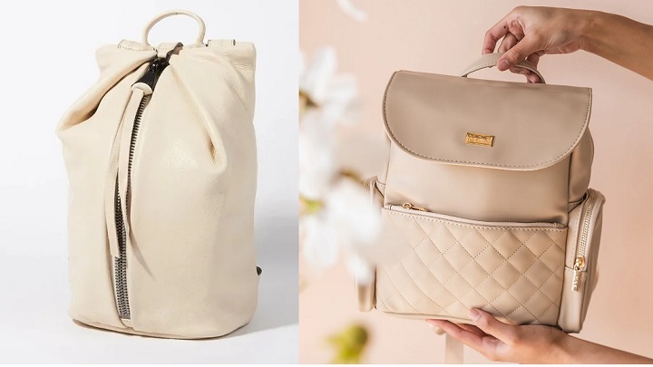  مینی کوله پشتی‌های زنانه کرم رنگ