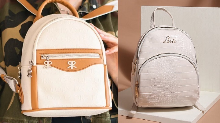  مینی کوله پشتی‌های زنانه کرم رنگ