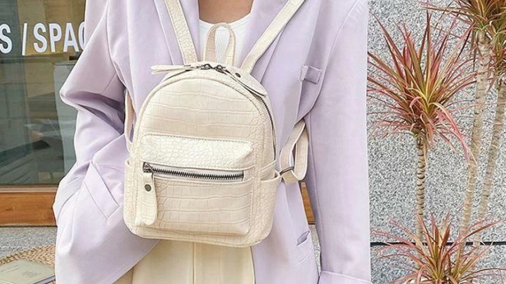  مینی کوله پشتی‌های زنانه کرم رنگ