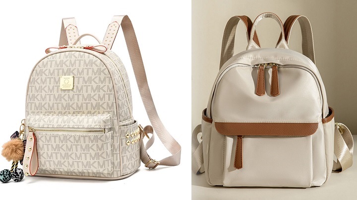  مینی کوله پشتی‌های زنانه کرم رنگ