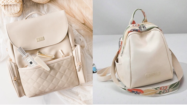  مینی کوله پشتی‌های زنانه کرم رنگ