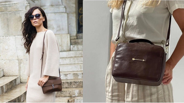 باهم ست کنید: کیف چرم قهوه ای سوخته و استایل پاییزی