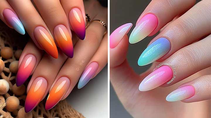 جادوی رنگ‌ها روی ناخن‌های شما؛ گرادیان را امتحان کنید