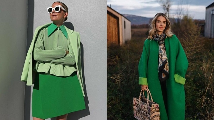 استایل‌های مونوکروم سبز: شیک و مینیمال برای پاییز