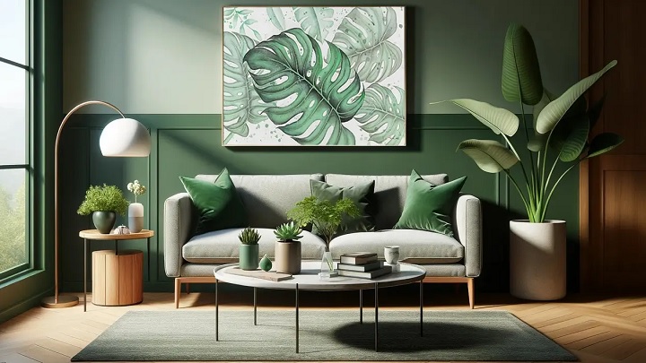 استفاده از رنگ طوسی و سبز در دکوراسیون خانه استفاده از رنگ طوسی و سبز در دکوراسیون خانه