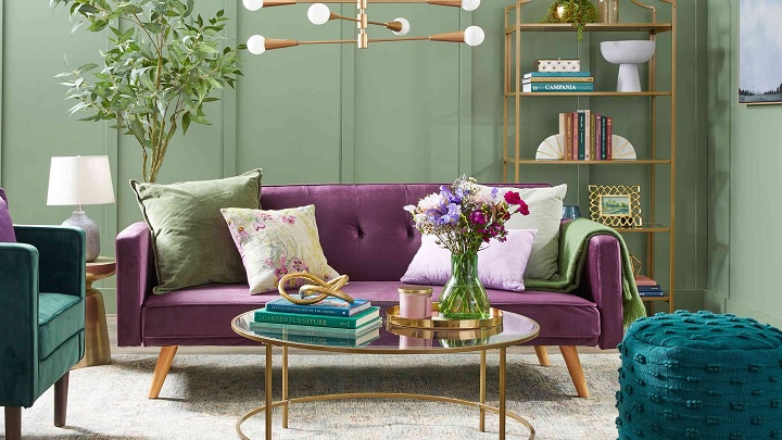 استفاده از رنگ بنفش و سبز در دکوراسیون خانه استفاده از رنگ بنفش و سبز در دکوراسیون خانه