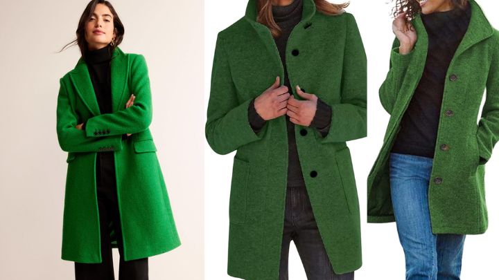 مدل‌های مختلف پالتوهای فوتر سبز برای پاییز