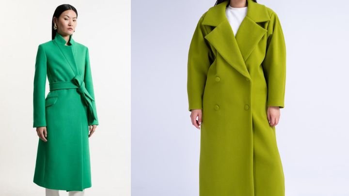 فوتر نرم و گرم، برای یک پاییز دلنشین: پالتوهای سبز رنگ