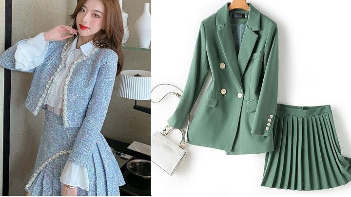 ترند سال: ست کت و دامن پلیسه