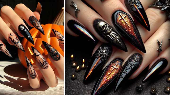 طرح‌های ناخن هالووینی 2024
