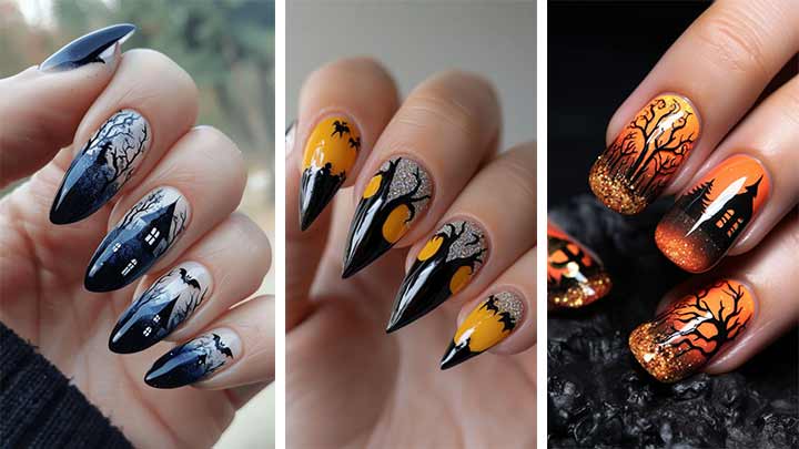 طرح‌های ناخن هالووینی آسان و سریع