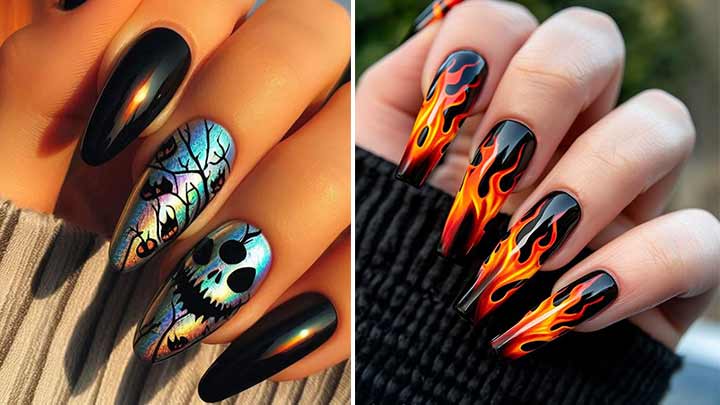 ناخن‌های هالووینی: بدون نیاز به ابزارهای حرفه ای