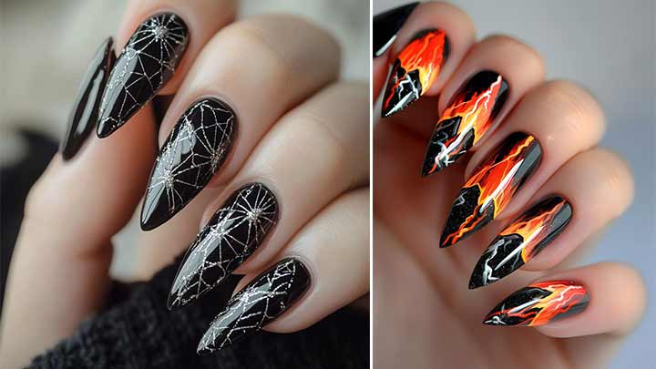 دیزاین ناخن برای جشن هالووین