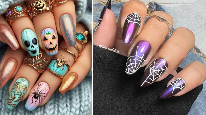 ناخن‌های هالووینی: از خفاش‌ها تا کدو تنبل‌ها