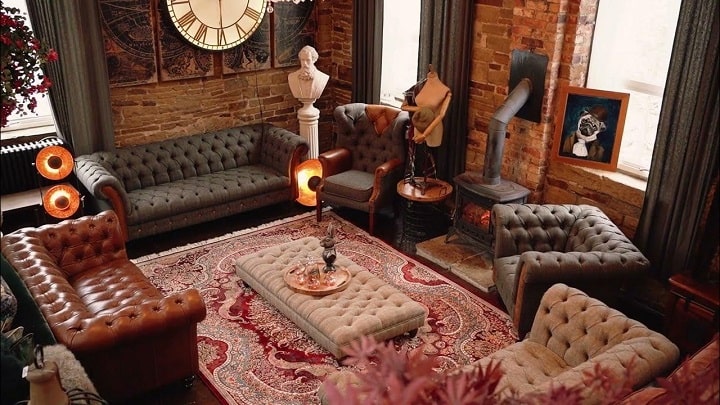 انواع مدل دیزاین خانه با مبل چستر انواع مدل دیزاین خانه با مبل چستر