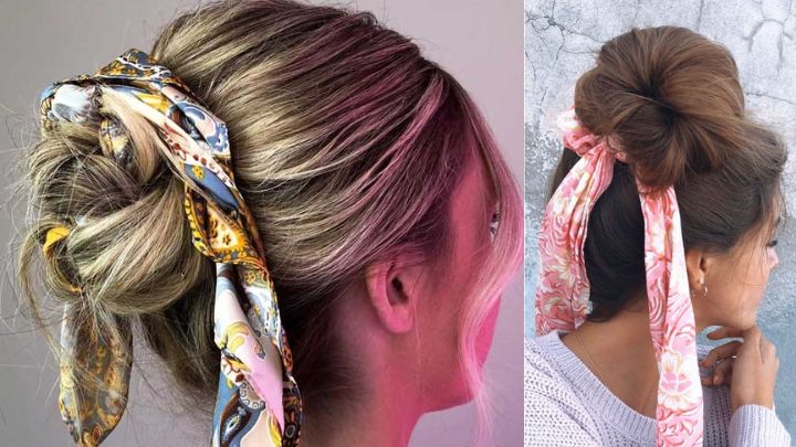 ایدههایی برای بستن مو با مینی اسکارف برای هر موقعیتی ایدههایی برای بستن مو با مینی اسکارف برای هر موقعیتی