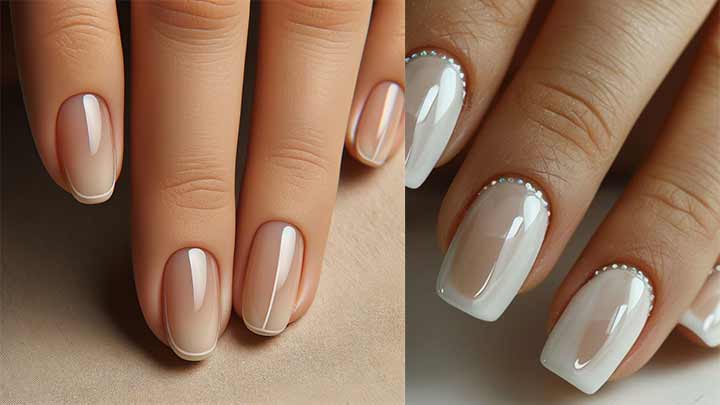 ناخن‌های مینیمال، لمس ظرافت در روز عروسی