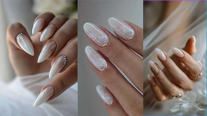 ناخن‌های مینیمال عروس: سادگی‌ای که دل می‌برد