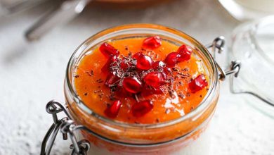 طرز تهیه دسر مگنولیای خرمالو؛ بدون نیاز به ابزار پیچیده