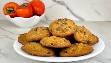 طرز تهیه کوکی خرمالو و گردو؛ شیرینی پاییزی