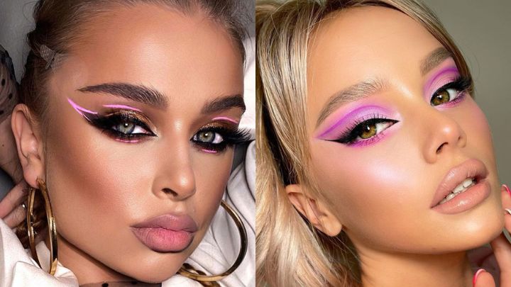 سایه صورتی ملایم و ریمل سنگین سایه صورتی ملایم و ریمل سنگین