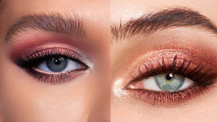 سایه چشم صورتی با خط چشم گربهای سایه چشم صورتی با خط چشم گربهای