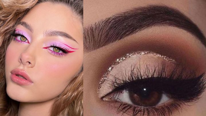 سایه صورتی با خط چشم سفید سایه صورتی با خط چشم سفید