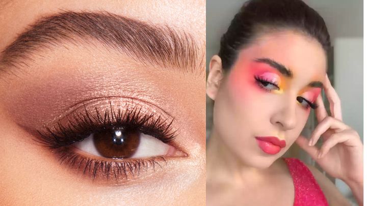 آرایش چشم صورتی تیره آرایش چشم صورتی تیره