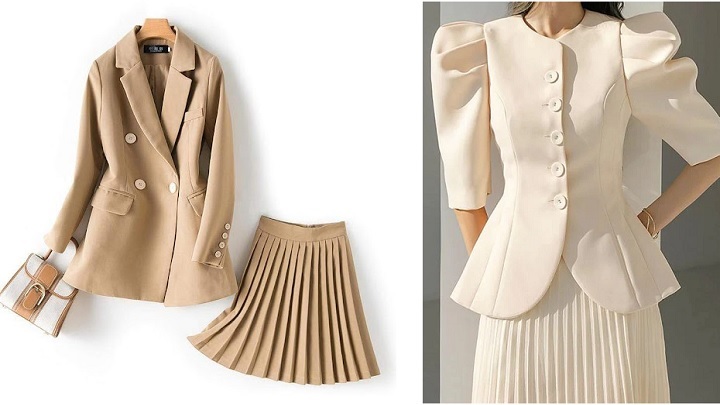 ست کت و دامن پلیسه: ترکیبی از کلاسیک و مدرن 