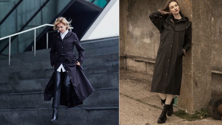 استایل مانتو بارانی با لگینگ استایل مانتو بارانی با لگینگ