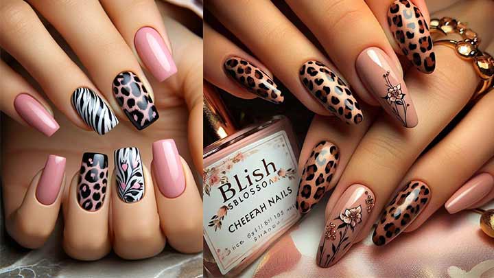 ناخن با طرح پلنگی برای استایل روزانه شما ناخن با طرح پلنگی برای استایل روزانه شما