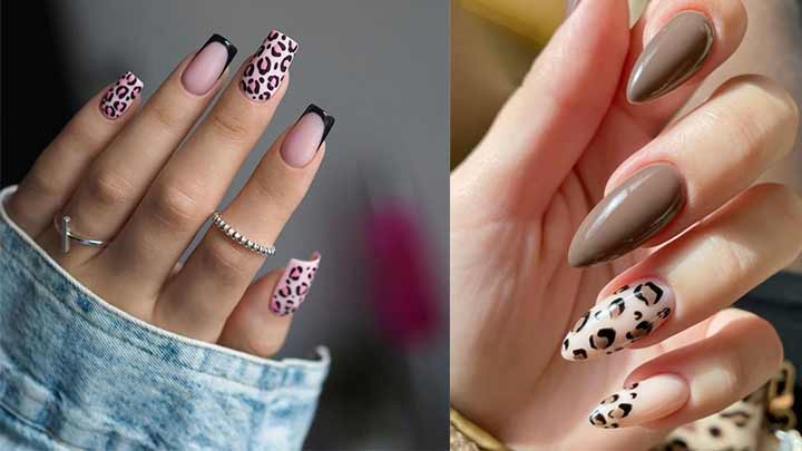 دیزاین ناخن با طرح پلنگی ترند پاییز دیزاین ناخن با طرح پلنگی ترند پاییز