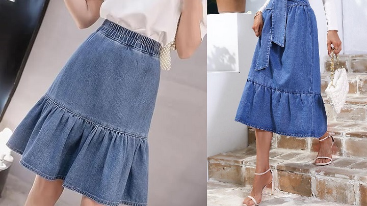 جذابترین مدلهای دامن جین و لی دخترانه جذابترین مدلهای دامن جین و لی دخترانه