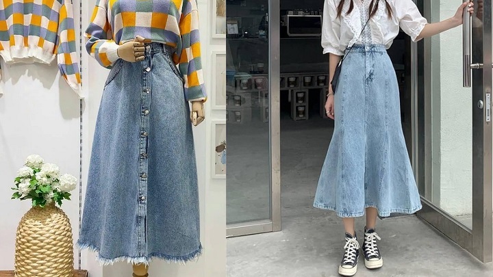 جذابترین مدلهای دامن جین و لی دخترانه جذابترین مدلهای دامن جین و لی دخترانه