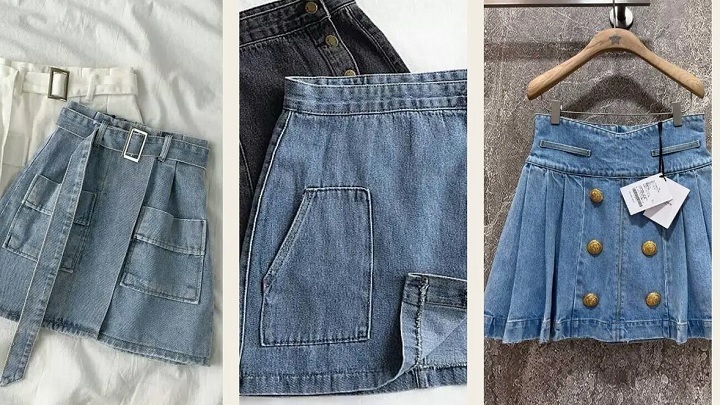 جذابترین مدلهای دامن جین و لی دخترانه جذابترین مدلهای دامن جین و لی دخترانه