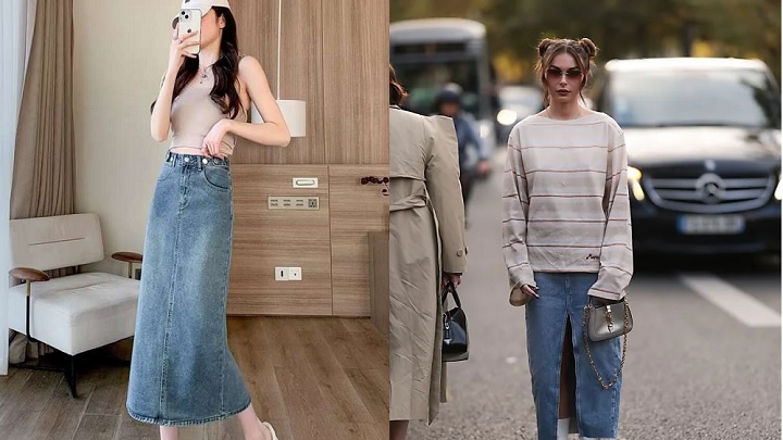 جذابترین مدلهای دامن جین و لی دخترانه جذابترین مدلهای دامن جین و لی دخترانه