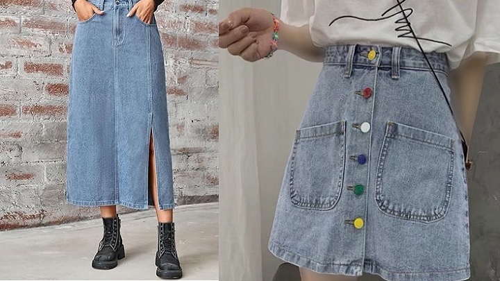 جذابترین مدلهای دامن جین و لی دخترانه جذابترین مدلهای دامن جین و لی دخترانه