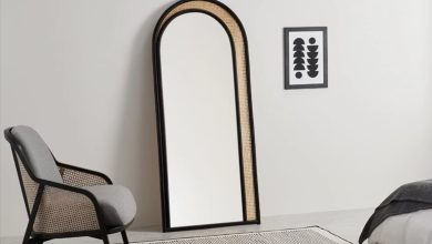 مدل‌های آینه قدی حصیری ترند؛ دکوراسیونی گرم و صمیمی