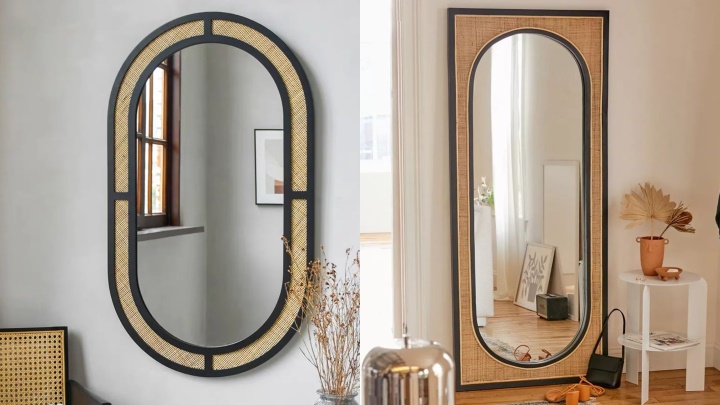 آینه قدی حصیری: ترکیبی از زیبایی و کاربرد آینه قدی حصیری: ترکیبی از زیبایی و کاربرد