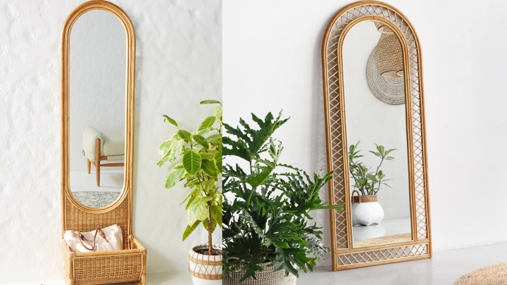 آینه قدی حصیری: هدیهای خاص برای دوستداران طبیعت. آینه قدی حصیری: هدیهای خاص برای دوستداران طبیعت.